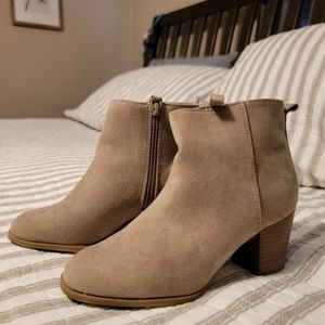 Taupe old navy ankle booties